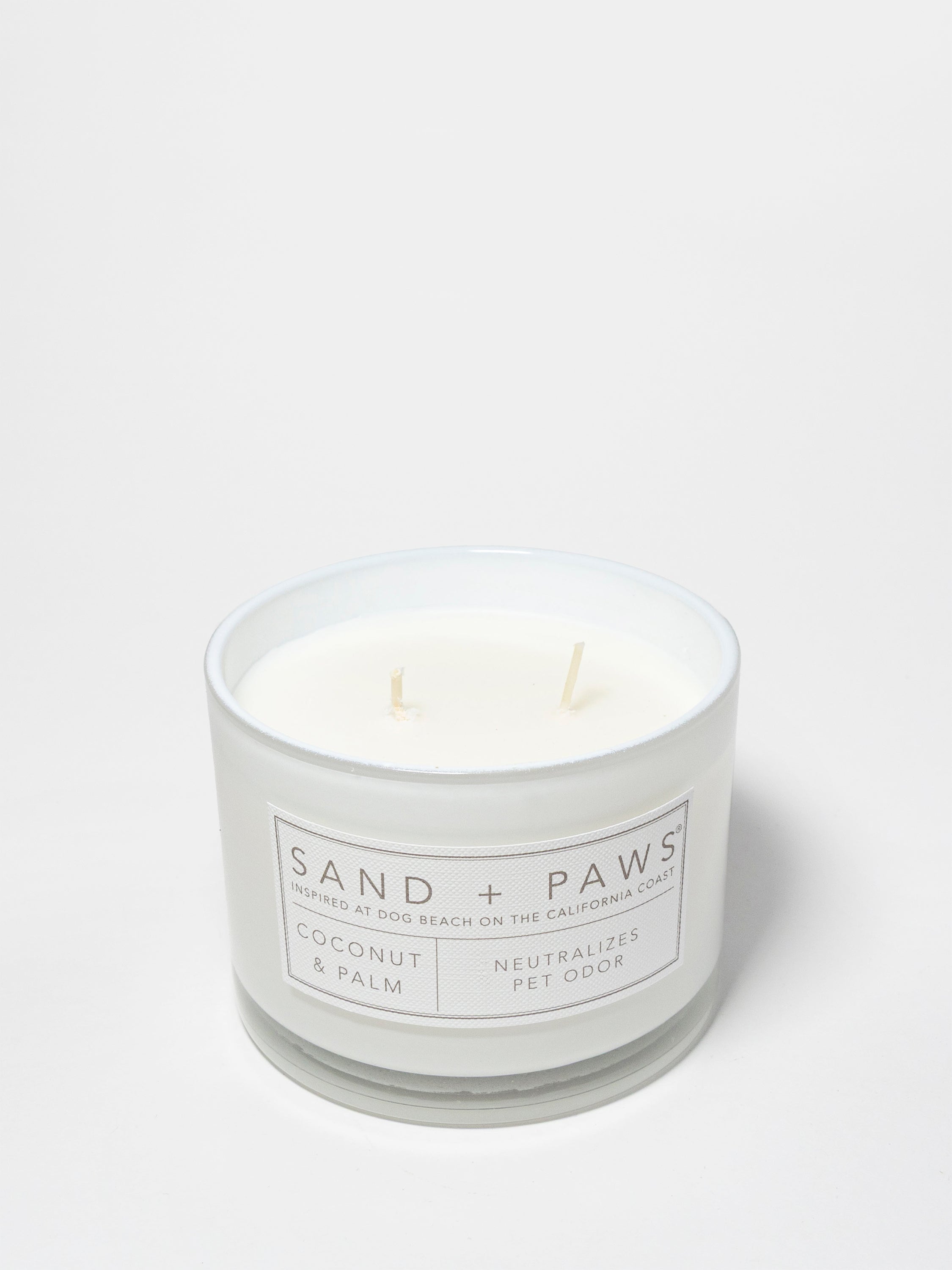 Sand + Paws Coconut & Palm 12 oz scented candle
